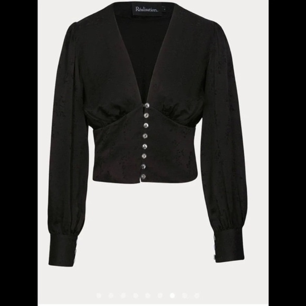Realisation Par Kaia Voodoo Long Sleeve Cropped Blouse Long Sleeve Size XS